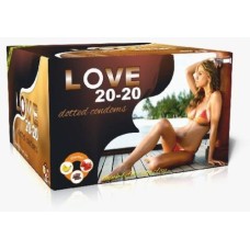 LOVE 20-20 DOTTED CONDOMS LOVE 20-20 DOTTED CONDOMS